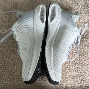 WNA Step Up White and Light Gray Lace-Up Sneakers